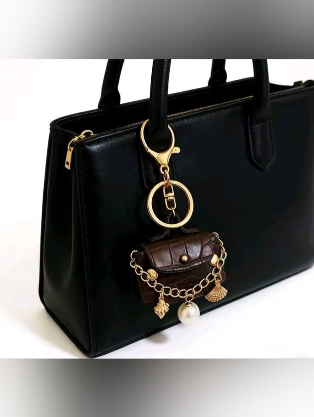 Mini Shell Charm Keychain- Womens Accessories